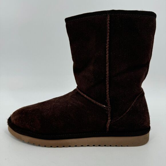 KOOLABURRA BY UGG Burra Dark Brown Short Boots Size 9 - Picture 6 of 11